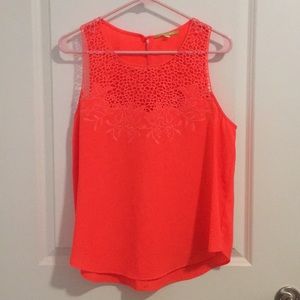 Bright Coral Gianni Bini Sleeveless Top. NWOT
